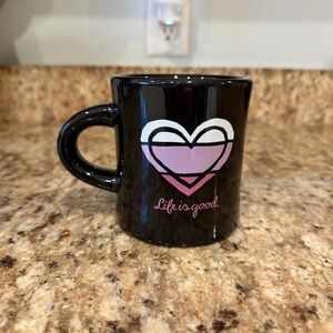 Life Is Good Black Heart Do What You Like Like What You Do Coffee Diner Mug